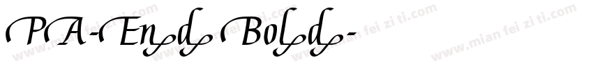 PA-End Bold字体转换